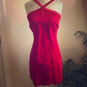 Beautiful red dress.